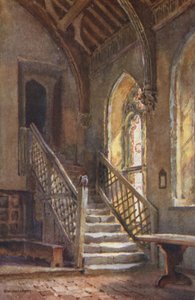 De broederzaal, St. Cross (kleur litho) door Ernest William Haslehust