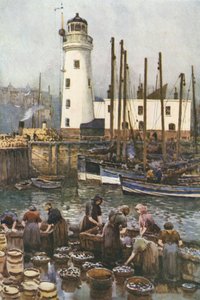De Haven tijdens het Haringseizoen door Ernest William Haslehust
