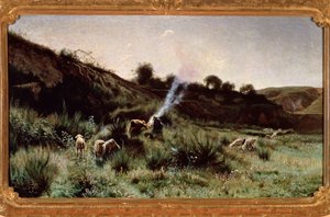 Herfst (olieverf op doek) door Ernesto Rayper