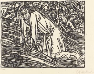 Christus in Gethsemane, 1919 door Ernst Barlach