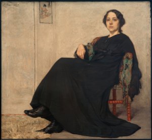 Zittende vrouw