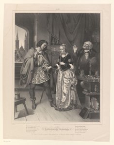 Man vraagt de hand van een vrouw