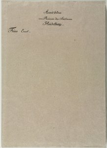 Zes uitzichten van het kasteel van Heidelberg: Omslag door Ernst Fries