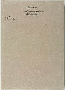 Zes uitzichten van kasteel Heidelberg: Omslag, 1820 door Ernst Fries