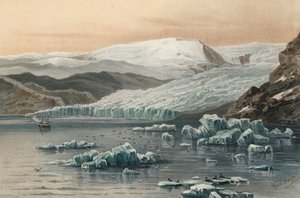 Tyndall Gletsjer, noordwest Groenland door Ernst Heyn