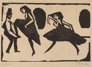 Acrobatische dans, 1911 door Ernst Ludwig Kirchner