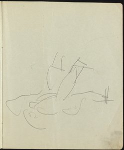 Dansers en artiesten, pagina uit een schetsboek, ca. 1911 door Ernst Ludwig Kirchner