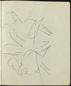 Dansers en Uitvoerders Pagina uit een Schetsboek, ca. 1911 door Ernst Ludwig Kirchner