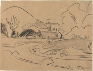 Voetpaden en Paviljoen in de Dresden Grosser Garten, c. 1909.