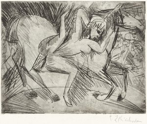 Acrobaat op een Paard door Ernst Ludwig Kirchner