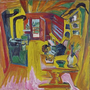 Alpine Keuken, 1918 door Ernst Ludwig Kirchner