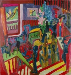 Atelierhoek. 1922 door Ernst Ludwig Kirchner