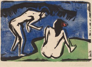 Baden Paar door Ernst Ludwig Kirchner