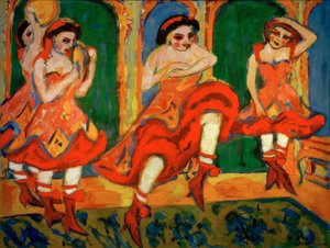 Czardas-danseressen door Ernst Ludwig Kirchner