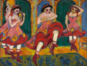 Czardas-danseressen door Ernst Ludwig Kirchner