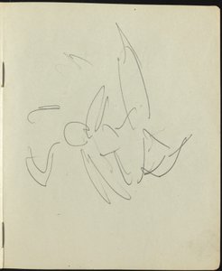 Dansers en Artiesten (Pagina uit een Schetsboek) door Ernst Ludwig Kirchner