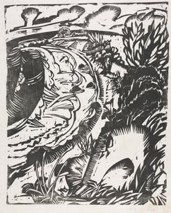 Duinlandschap met een Gebogen Baai door Ernst Ludwig Kirchner
