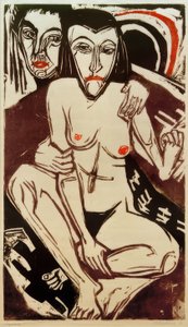 E.L.Kirchner, Melancholie (Zelfportret met Erna) door Ernst Ludwig Kirchner