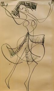 Extatische danseres door Ernst Ludwig Kirchner