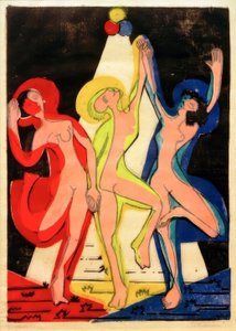 Kleuren dans door Ernst Ludwig Kirchner