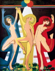Kleuren dans II door Ernst Ludwig Kirchner