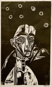 Vrouw in de nacht door Ernst Ludwig Kirchner