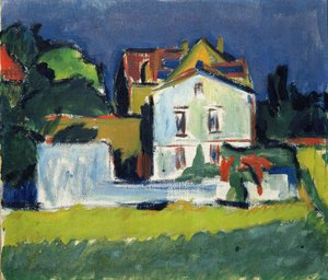 Huis in een landschap door Ernst Ludwig Kirchner