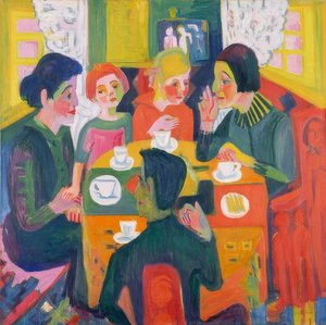 Koffietafel door Ernst Ludwig Kirchner