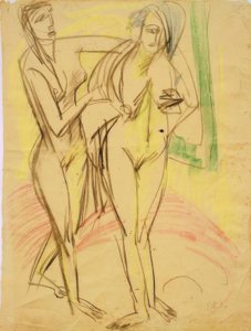 Na het bad door Ernst Ludwig Kirchner
