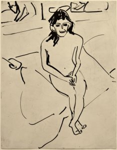 Zonder Titel (Marcella) door Ernst Ludwig Kirchner