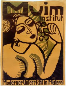 Poster Muim Instituut door Ernst Ludwig Kirchner