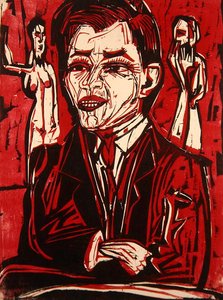 Portret van Dr. Grohmann door Ernst Ludwig Kirchner
