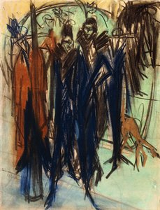 Prostituee, Friedrichstrasse, Berlijn door Ernst Ludwig Kirchner