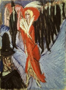 Rode kokotte door Ernst Ludwig Kirchner