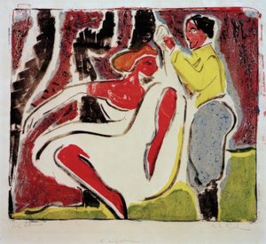 Russisch danspaar door Ernst Ludwig Kirchner