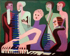 Zangeres aan de piano