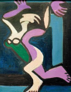 Dansende naakte vrouw, Gret Palucca door Ernst Ludwig Kirchner