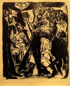 Dansend boerenpaar door Ernst Ludwig Kirchner