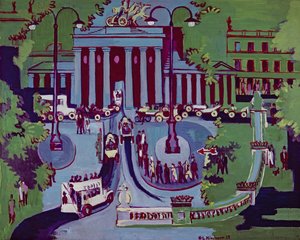 De Brandenburger Tor, Berlijn door Ernst Ludwig Kirchner