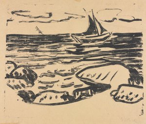 De Zee bij Staberhuk door Ernst Ludwig Kirchner