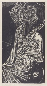 De vrouw van professor Goldstein door Ernst Ludwig Kirchner