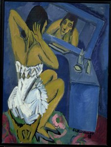 Vrouw voor de Spiegel door Ernst Ludwig Kirchner