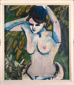 Vrouw met Opgeheven Armen, 1910 door Ernst Ludwig Kirchner