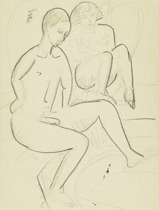 Jong Stel in de Badkamer door Ernst Ludwig Kirchner
