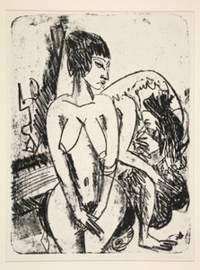 Zwei Frauen door Ernst Ludwig Kirchner