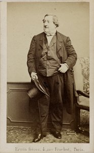 Portret van de componist Gioachino Antonio Rossini