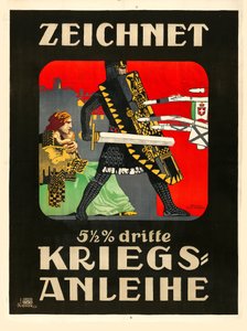 Abonneer je op de derde oorlogslening!, 1915