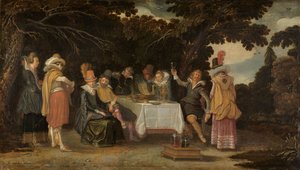 Een openluchtfeest door Esaias I van de Velde