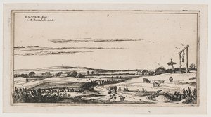 Landschap met galgenveld bij Haarlem door Esaias van de Velde