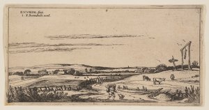 Landschap met galgen (bij Haarlem), uit Landschappen door Esaias van den Velde I
